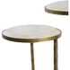 Bone Veneer 24 X 14 inch Brass Side Table, Nesting Table