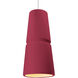 Radiance Collection 1 Light 8 inch Polished Chrome and Cerise and White Pendant Ceiling Light