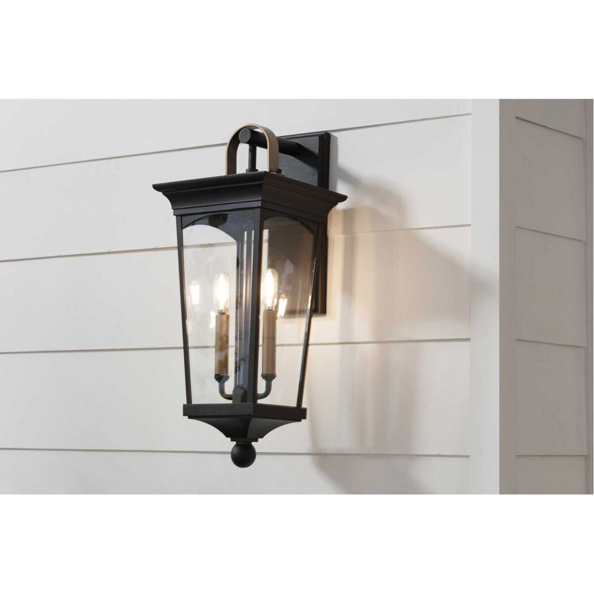 Chatsworth 2 Light 22 inch Textured Black Outdoor Wall Lantern, Medium, Design Series