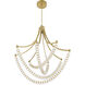 Pearl LED 39.25 inch Legacy Brass Chandelier Ceiling Light