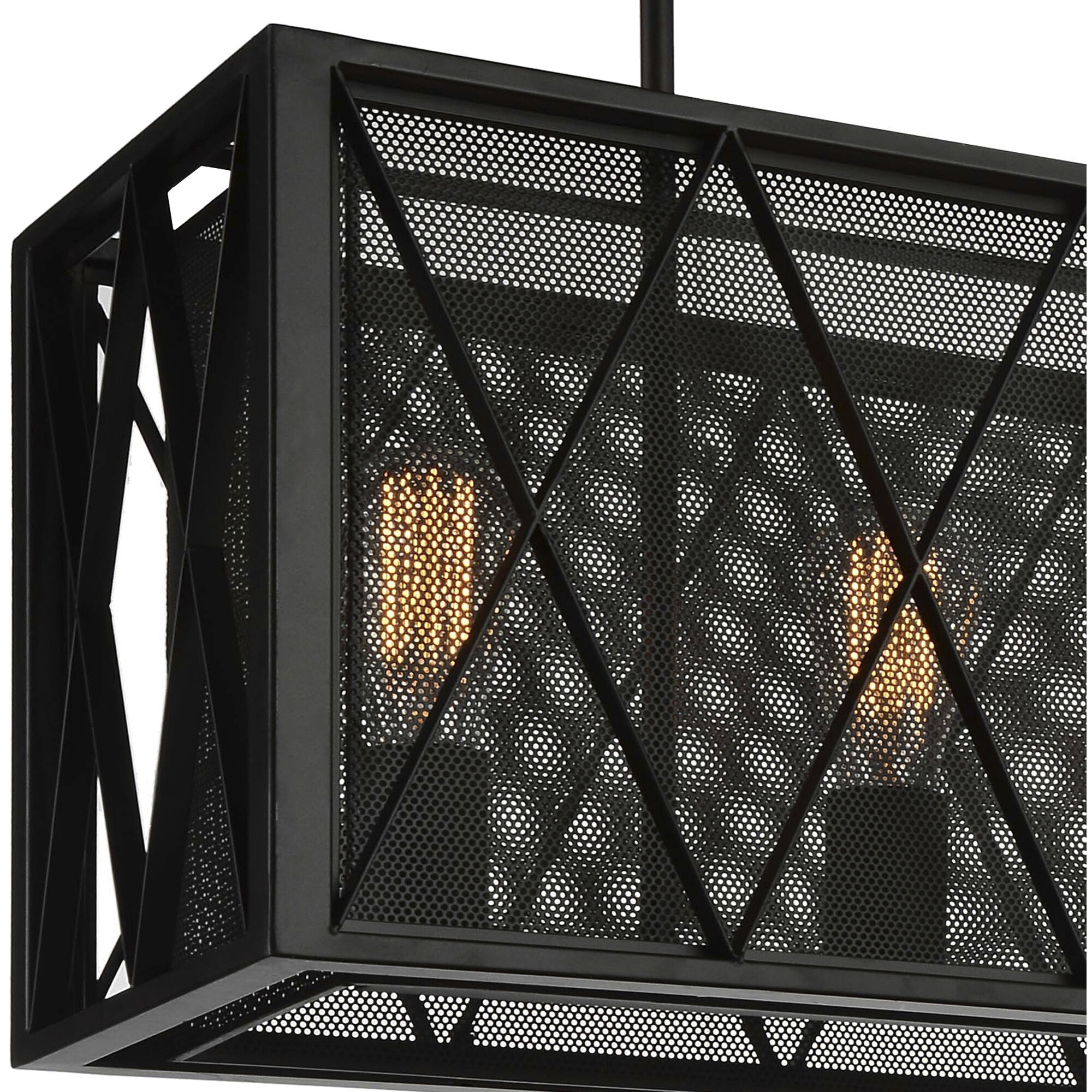 Tapedia 4 Light 28 inch Black Island/Pool Table Light Ceiling Light