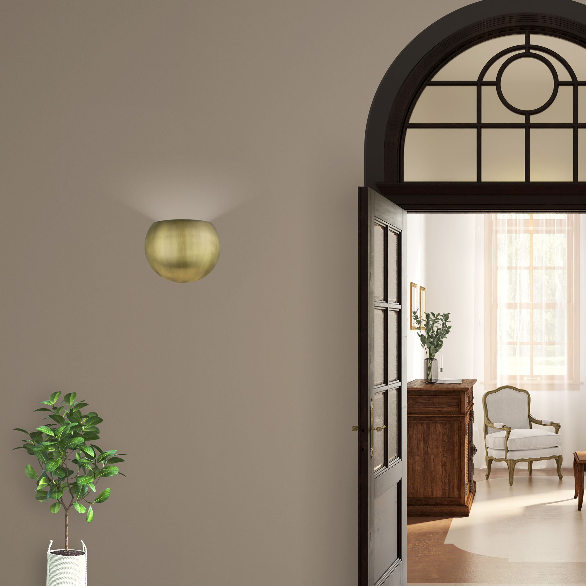 Piedmont 1 Light 10 inch Antique Brass ADA Wall Sconce Wall Light