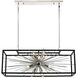 Burst 10 Light 20.13 inch Polished Nickel and Matte Black Dining Chandelier Ceiling Light