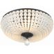 Bella 3 Light 15.75 inch Matte Black Semi Flush Ceiling Light