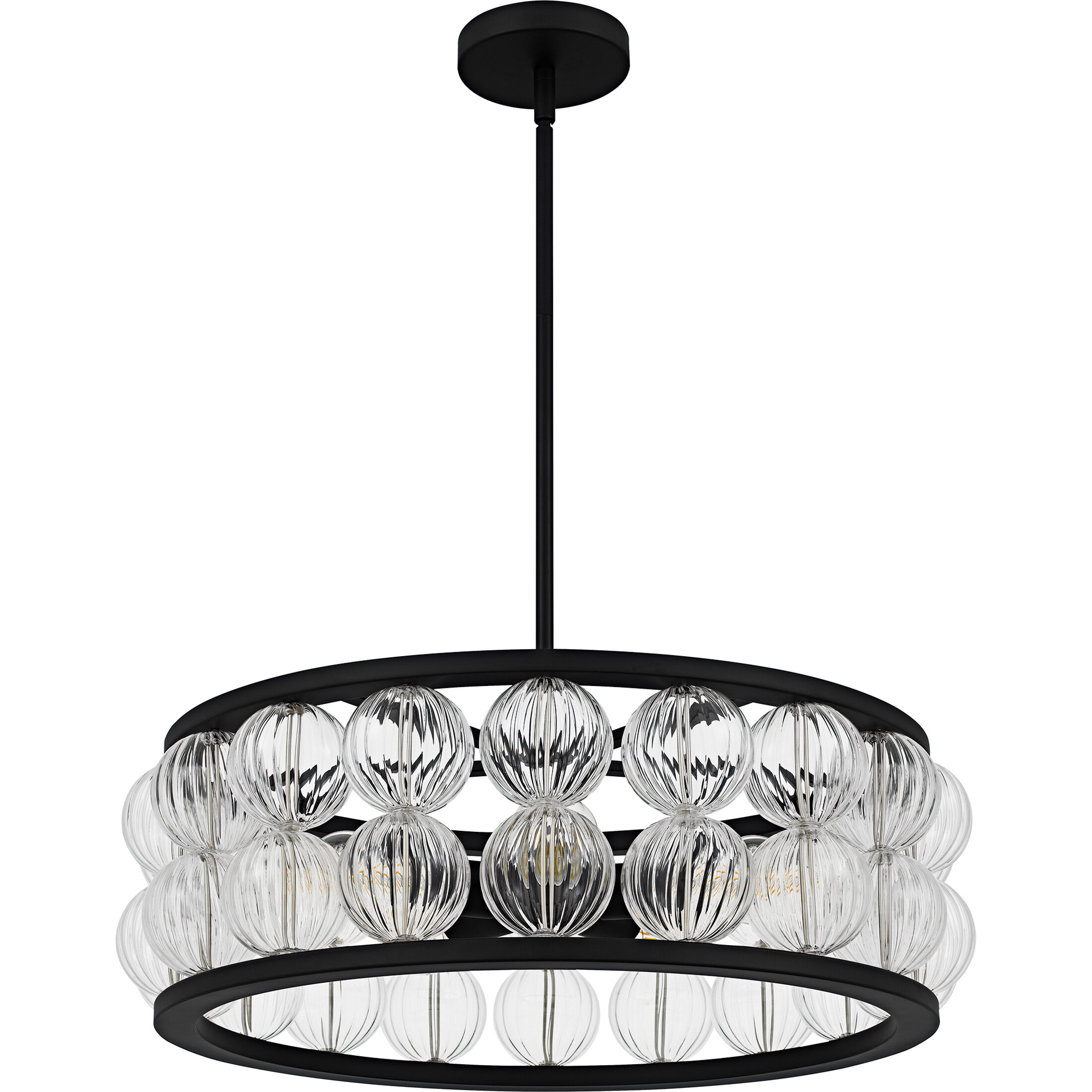 Terrarock 5 Light 23 inch Matte Black Pendant Ceiling Light, Large