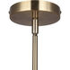 Jenner 1 Light 4.75 inch Matte Black and Gold Pendant Ceiling Light