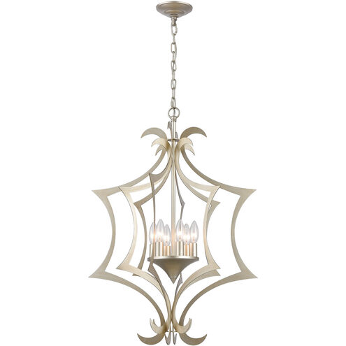 Cork 6 Light 21 inch Aged Silver Pendant Ceiling Light