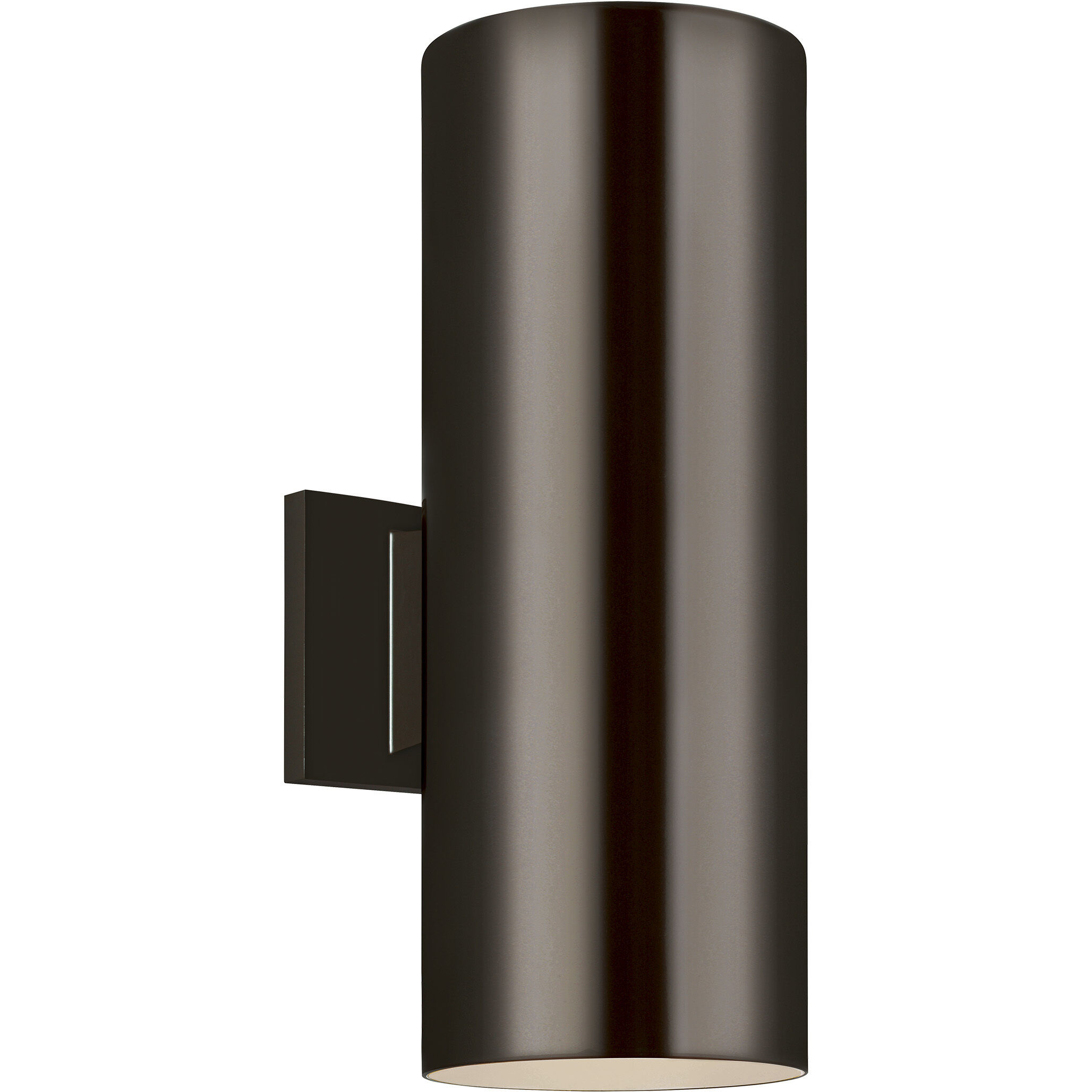 Outdoor Cylinders 2 Light 14.25 inch Bronze Outdoor Wall Lantern