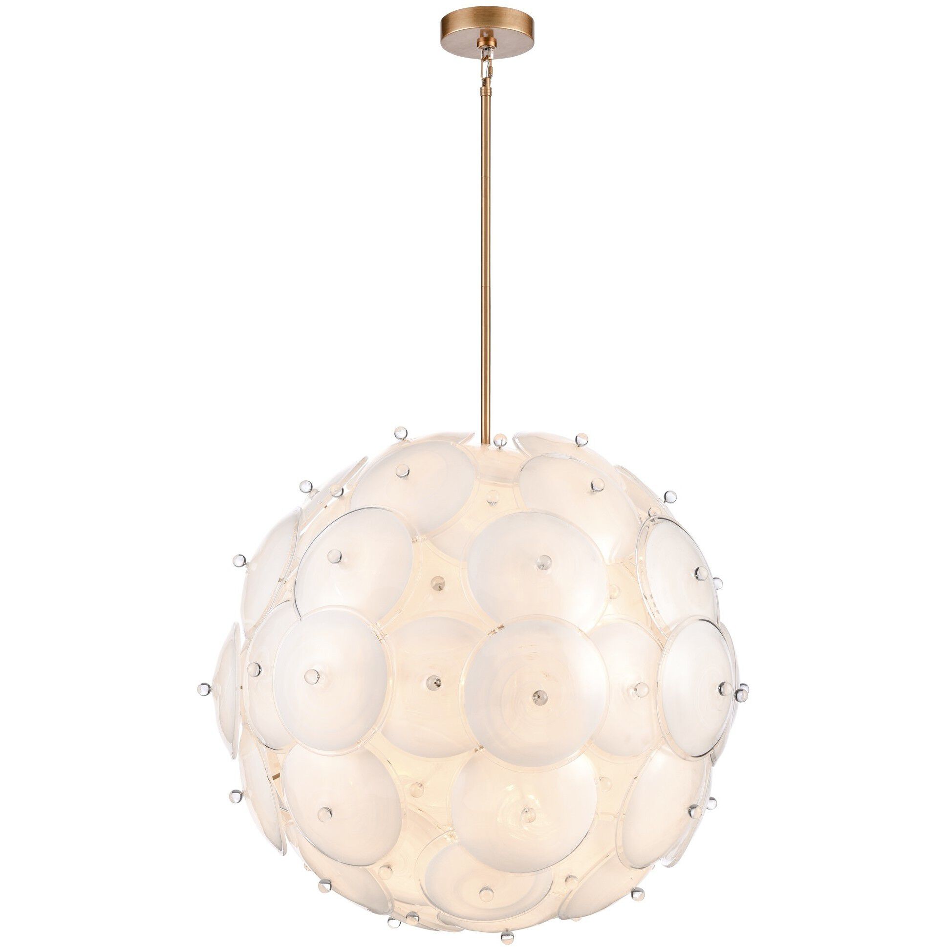 Tallulah 24 Light 38 inch Lacquered Gold Pendant Ceiling Light