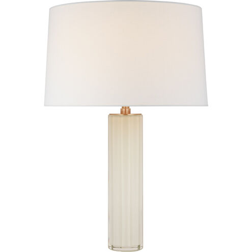 Chapman & Myers Fallon 24.75 inch 15 watt White Glass Table Lamp Portable Light, Medium
