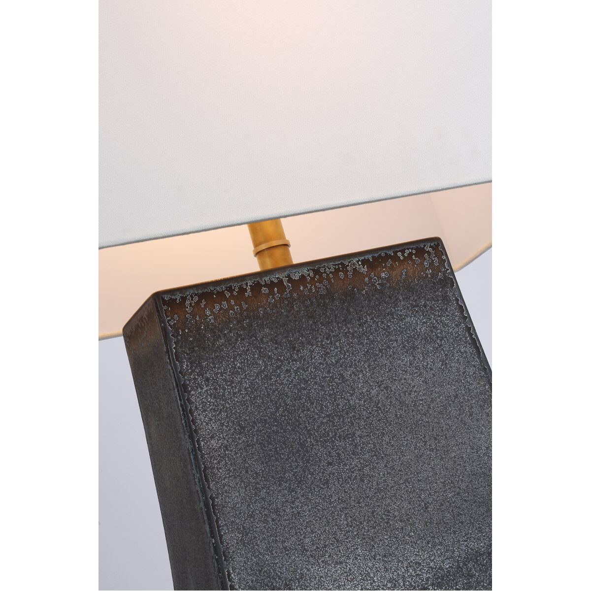 Chapman & Myers Lucera 26 inch 15 watt Stained Black Metallic Table Lamp Portable Light in Stained Black Metallic Porcelain, Medium