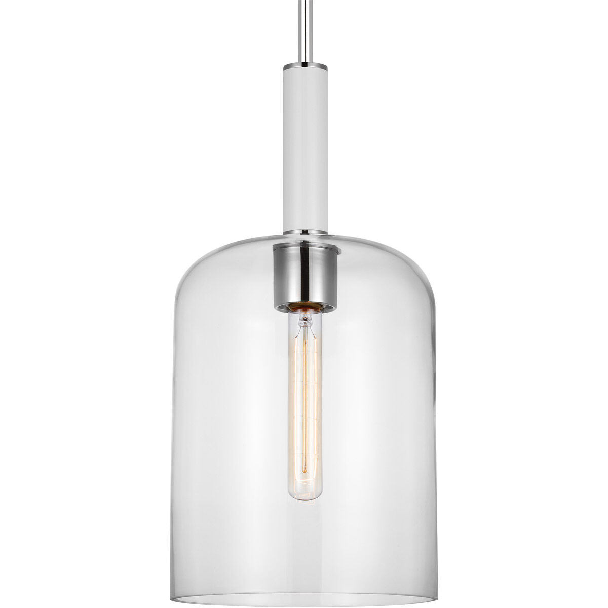 kate spade new york Monroe 1 Light 8.75 inch Polished Nickel Pendant Ceiling Light in Polished Nickel / Gloss White