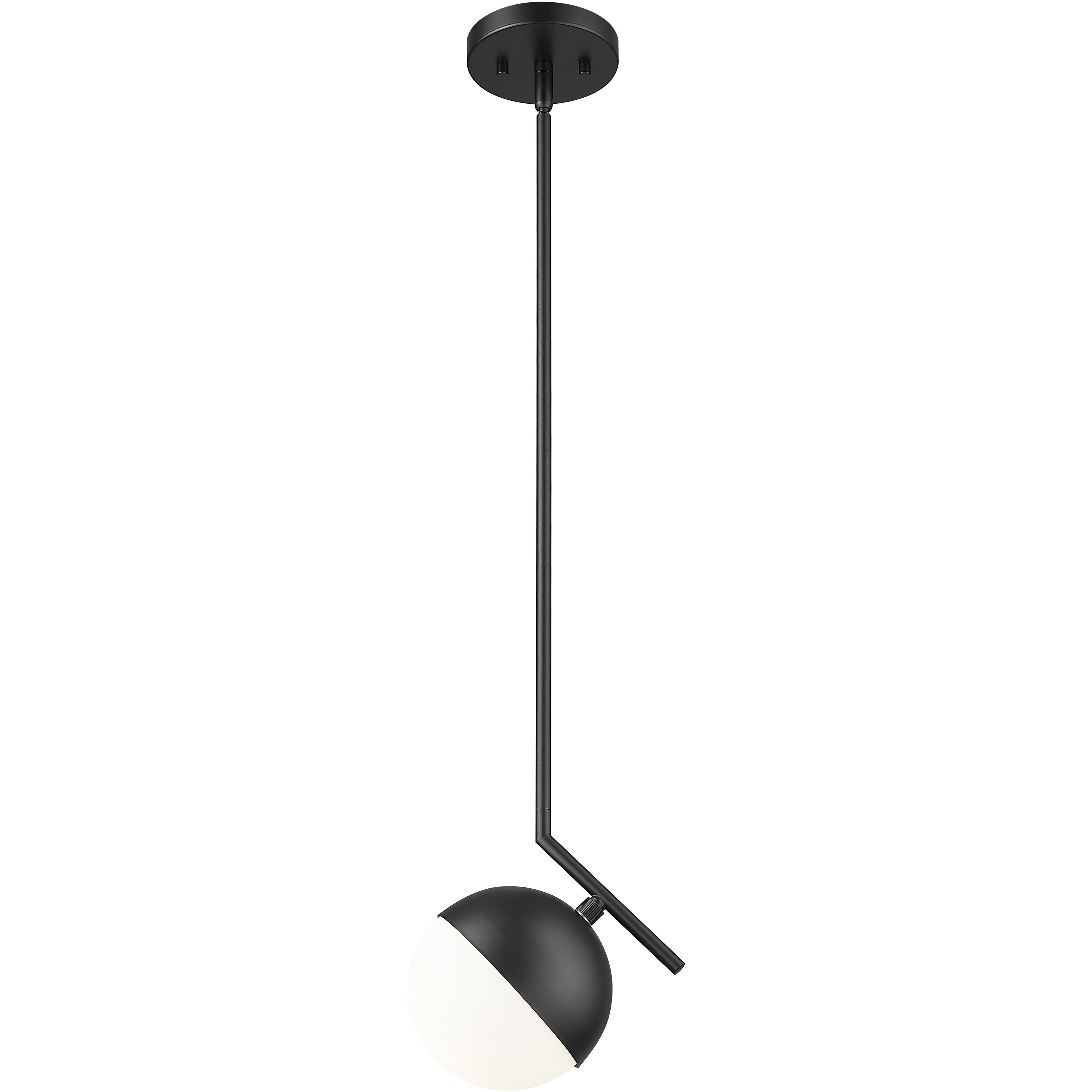 Realm Sphere 1 Light 8.5 inch Matte Black Pendant Ceiling Light