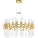 Orgue LED 32 inch Satin Gold Down Chandelier Ceiling Light