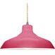 Radiance LED 15.5 inch Cerise and Brushed Nickel Pendant Ceiling Light