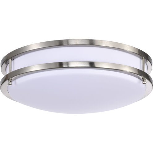 Glamour LED 13 inch Brushed Nickel Flush Mount Ceiling Light