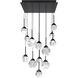 Beyond Quest LED 20 inch Black Multi-Light Pendant Ceiling Light, Square Canopy