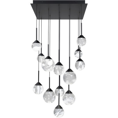Beyond Quest LED 20 inch Black Multi-Light Pendant Ceiling Light, Square Canopy