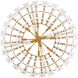 Azalea 12 Light 36 inch Distressed Brass Chandelier Ceiling Light, Single Tier