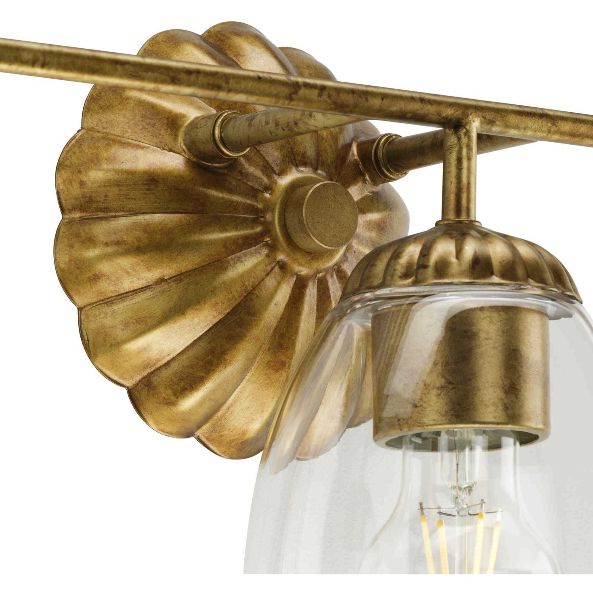 Quillan 3 Light 23.87 inch Gold Ombre Bathroom Vanity Light Wall Light