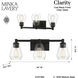 Clarity 3 Light 24 inch Coal Bath Vanity Wall Light