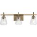 Martenne 3 Light 24 inch Aged Bronze Bathroom Vanity Light Wall Light