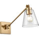 East Point 17 inch 60 watt Satin Brass Swingarm Sconce Wall Light