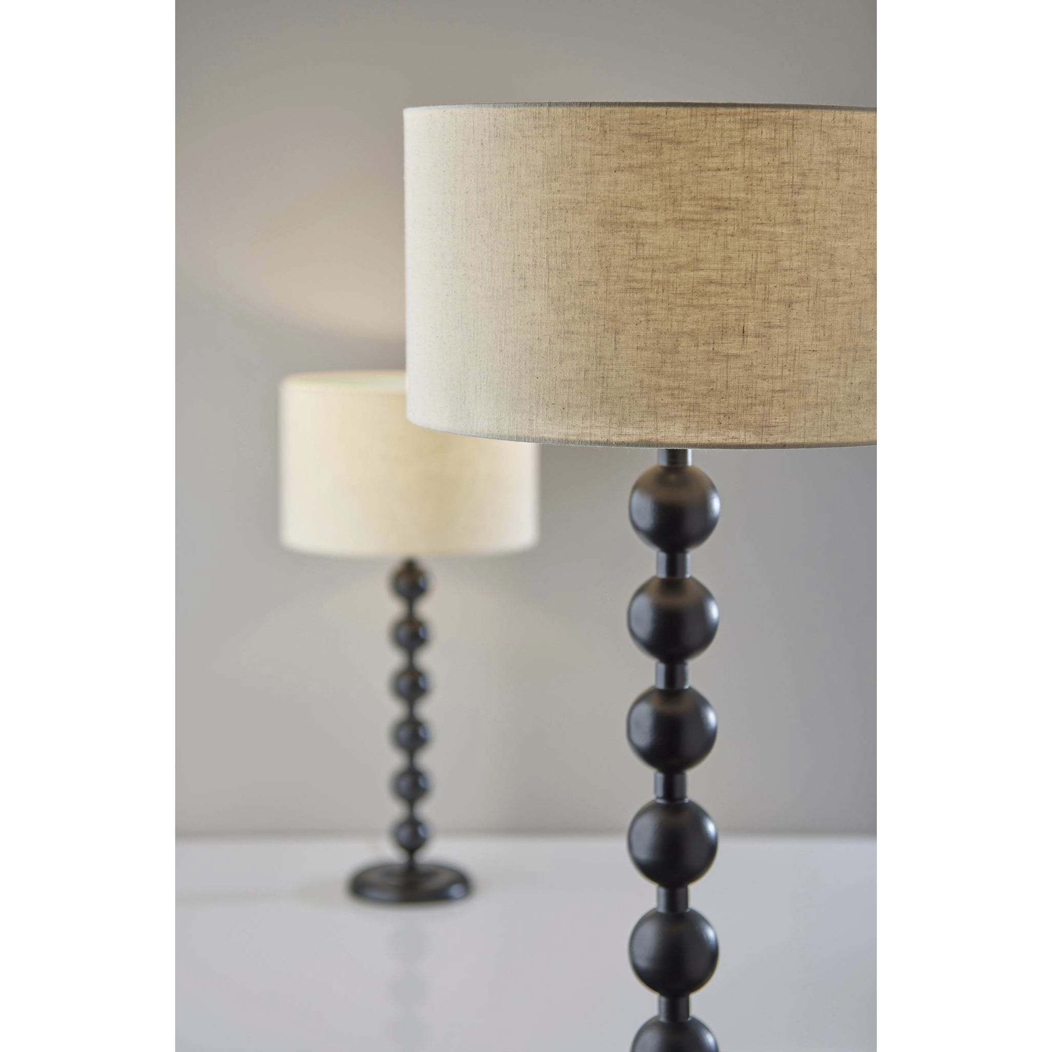 Black and wood floor lamp hotsell
