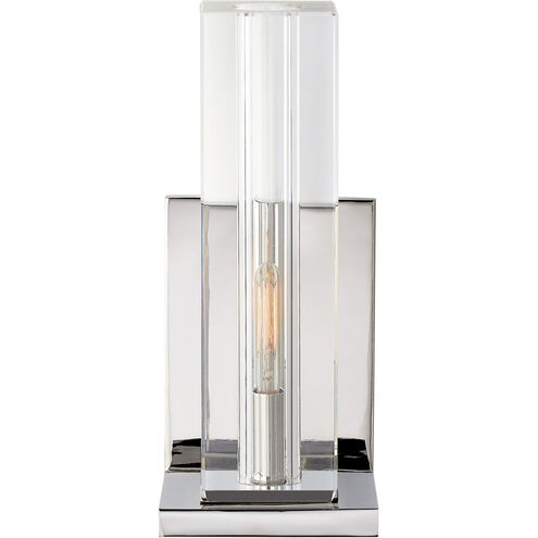 Ian K. Fowler Ambar 1 Light 4.25 inch Crystal and Polished Nickel Wall Light in Crystal with Polished Nickel