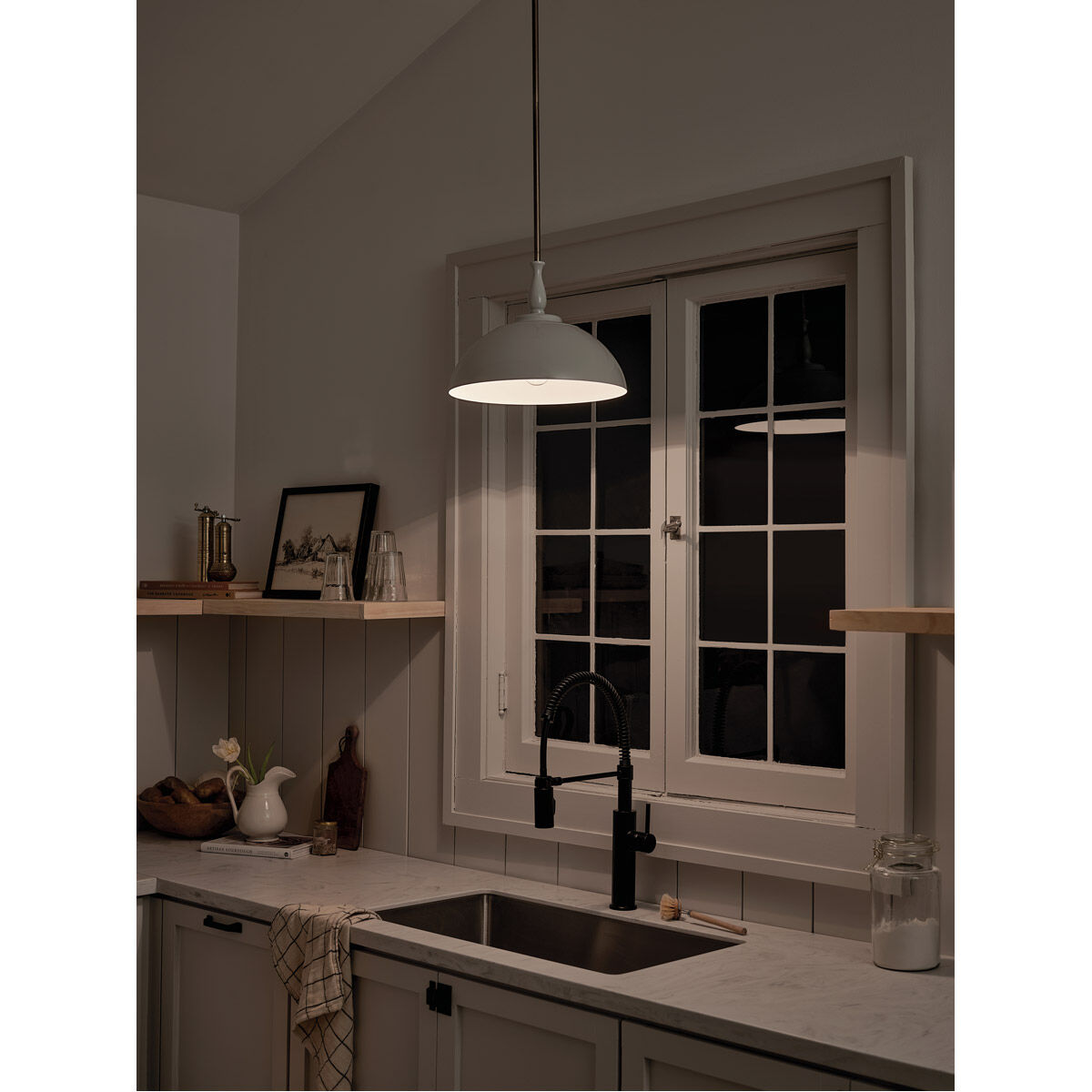 Homestead Fira 1 Light 14 inch White Pendant Ceiling Light, Fira