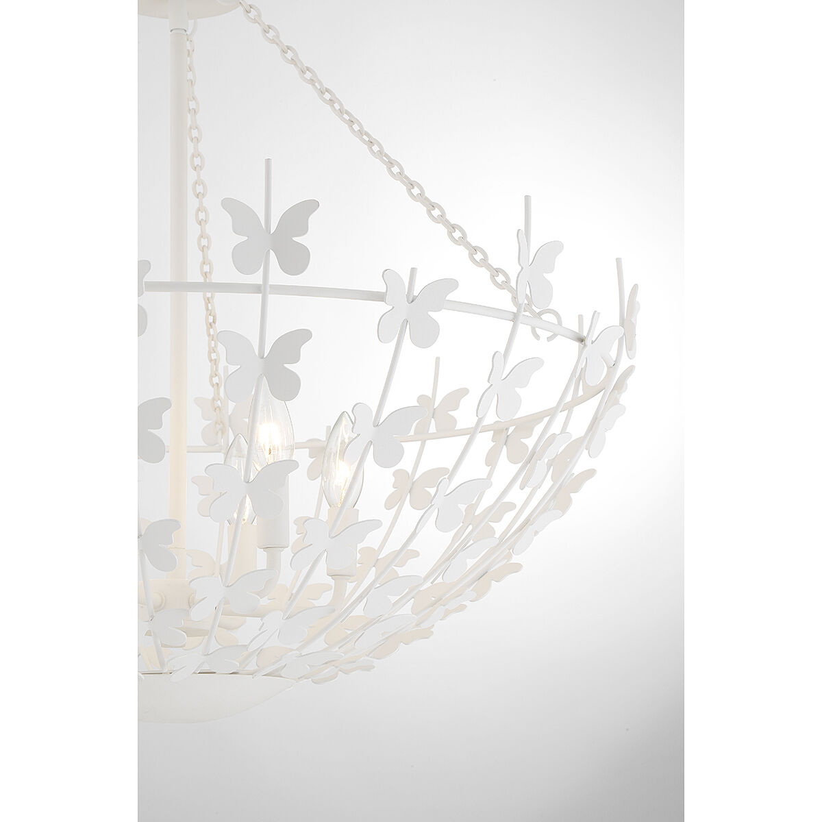 Birch 6 Light 28 inch Bisque White Pendant Ceiling Light