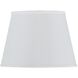 Coolie White 13 inch Shade, Round