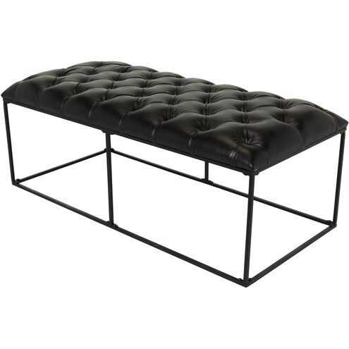 Savoy Black Upholstered Bench