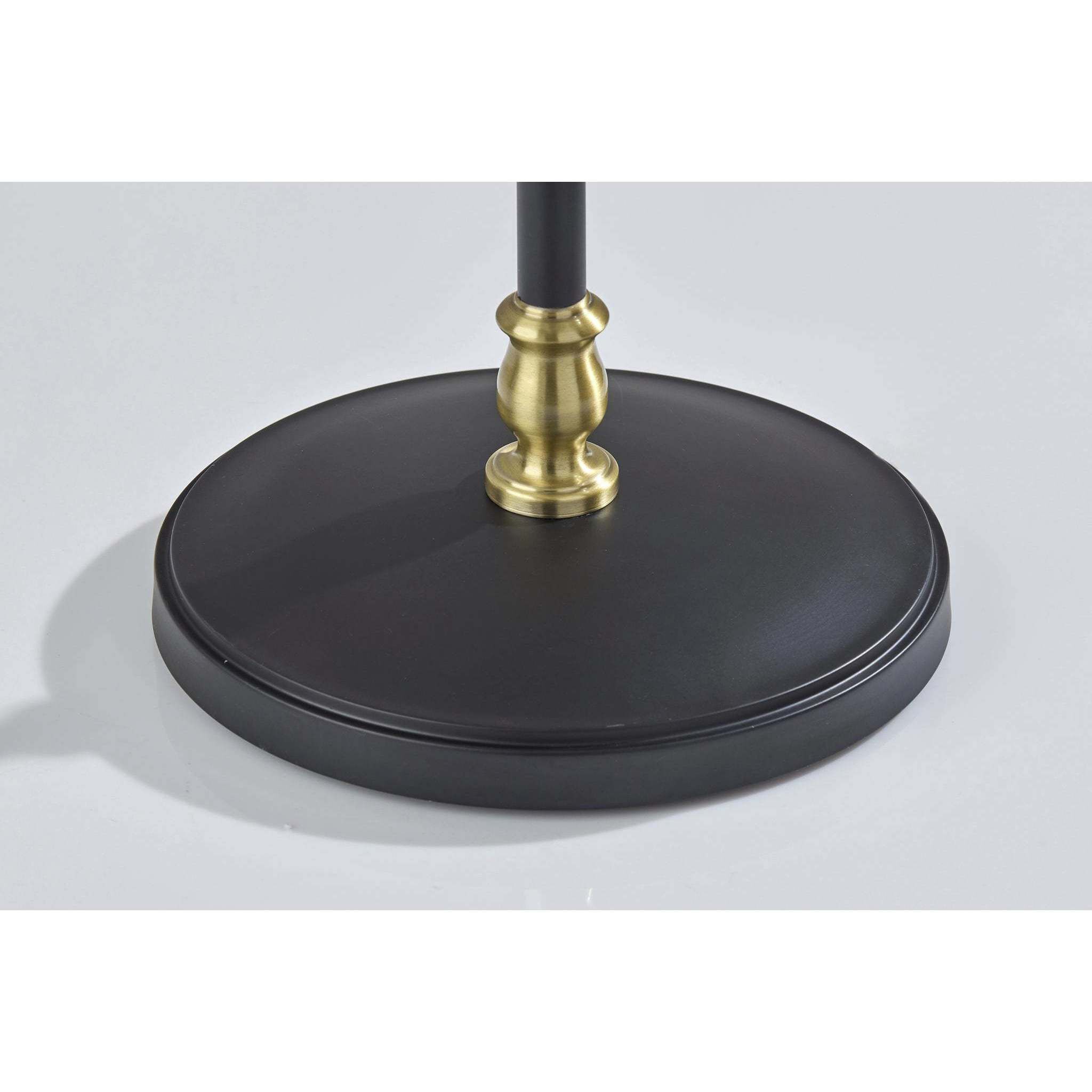 Elijah 61.25 inch 60.00 watt Black and Antique Brass Floor Lamp Portable Light