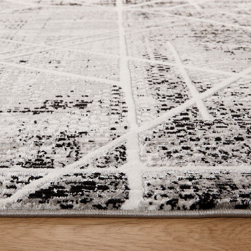 Sesia 36 X 24 inch Black/White Rug in 2 x 3