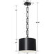 Alston 1 Light 12 inch Matte Black/White Mini Pendant Ceiling Light in Matte Black with White