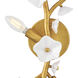 Azalea 5 Light 8 inch Distressed Brass Sconce Wall Light