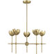 Bohemian LED 26 inch Natural Brass Chandelier Ceiling Light