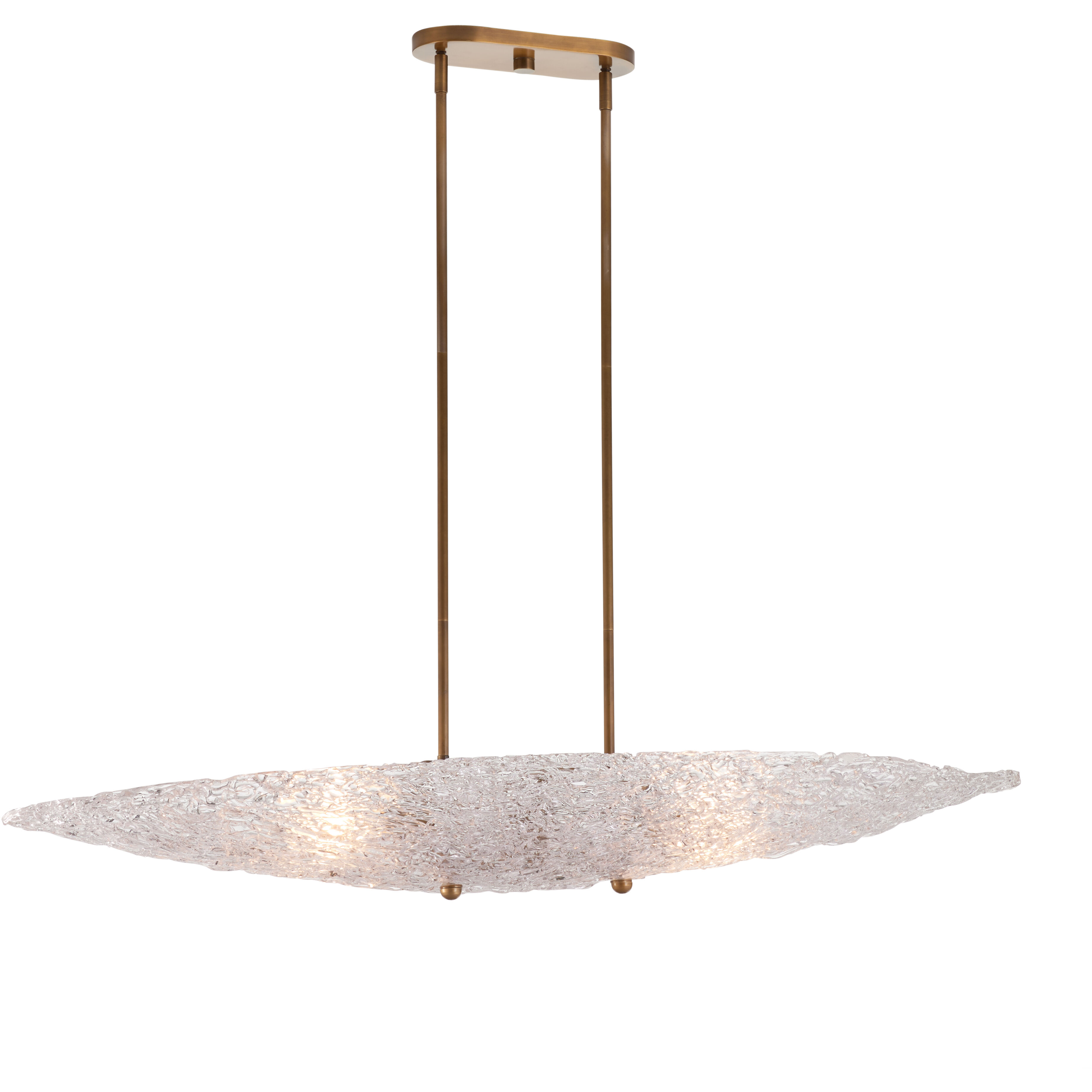 Frost 2 Light 47 inch Metal/Glass Chandelier Ceiling Light