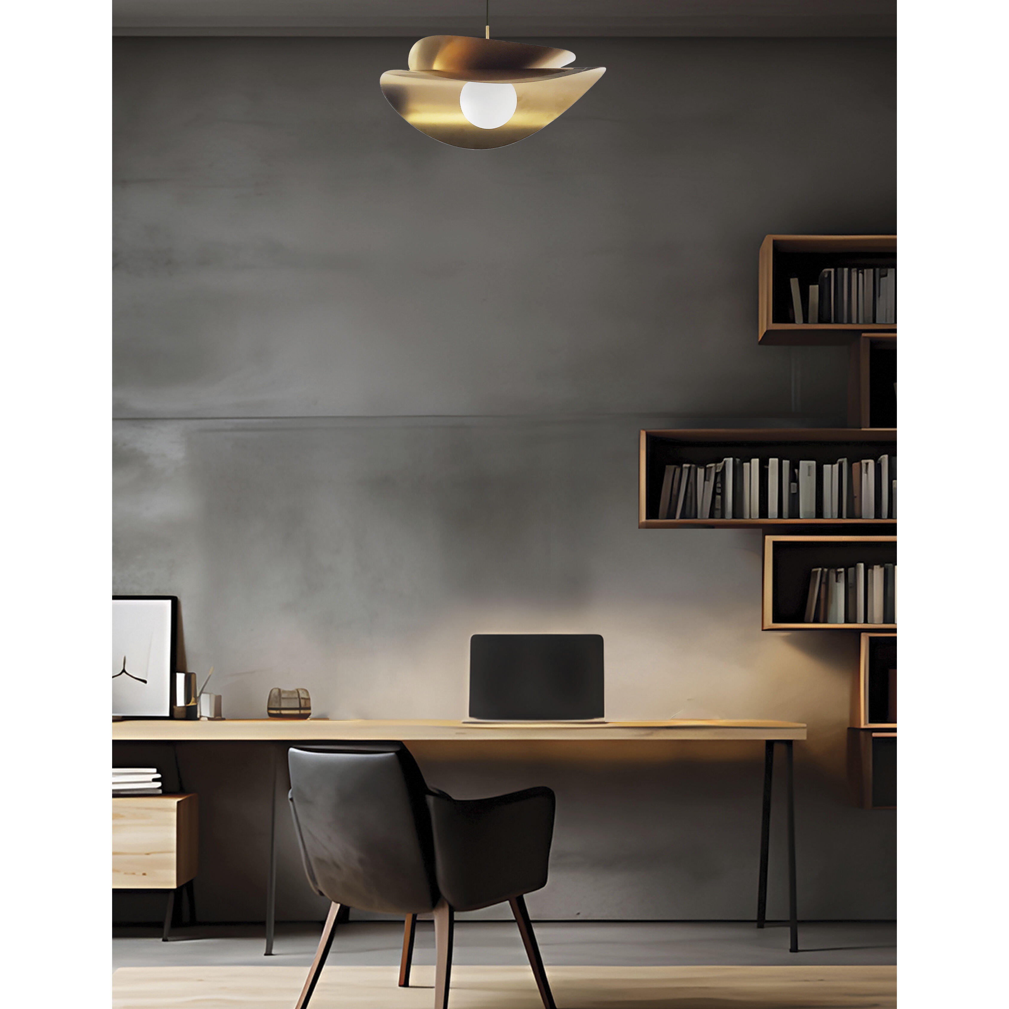 Paven LED 20 inch Aged Brass Pendant Ceiling Light