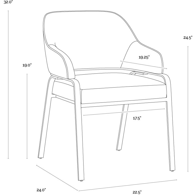 Malachi Cantina Black Dining Armchair