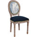 Cameron Blue Toile and Navy Velvet and Lime Green and Taupe Washed Chair