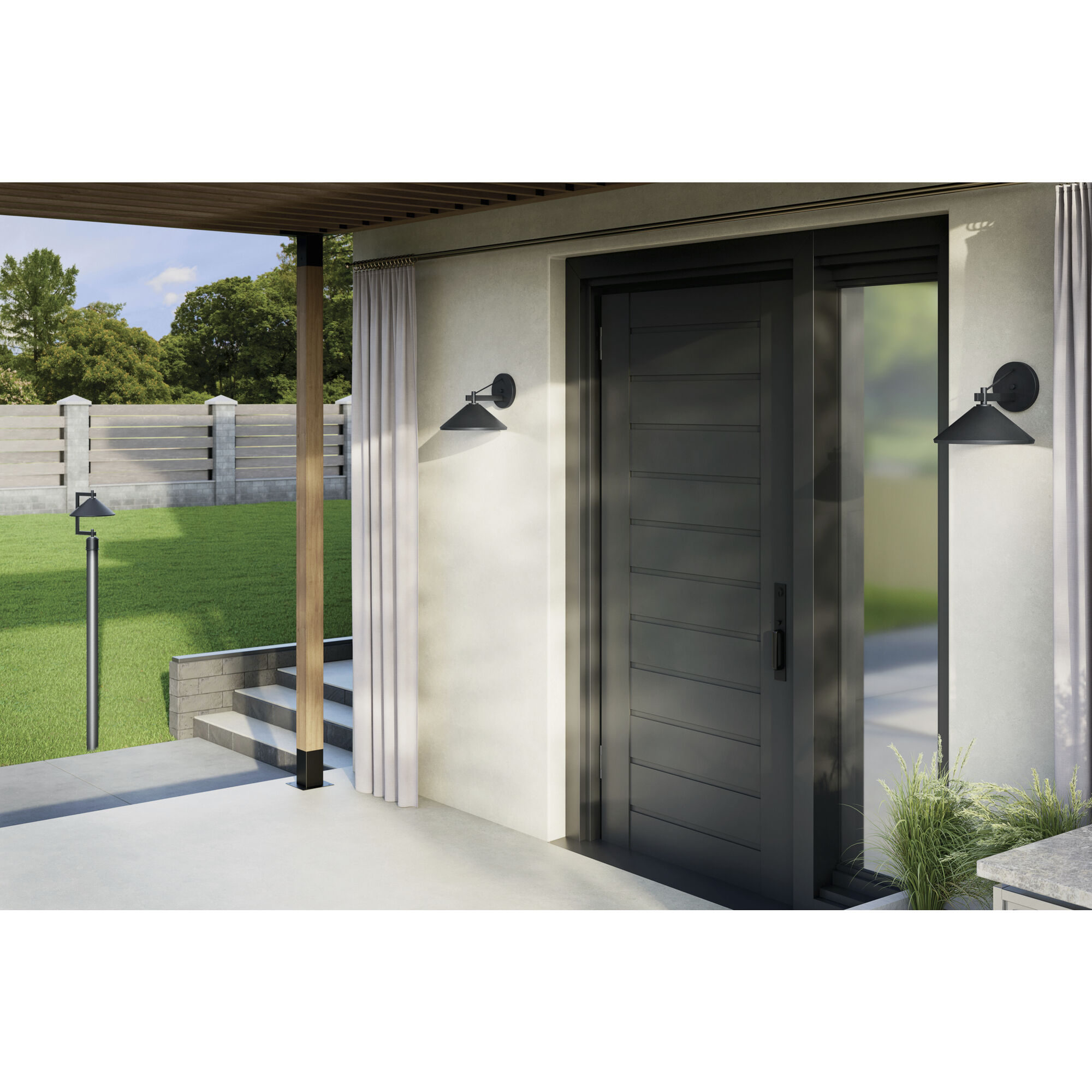 Ripley 1 Light 16 inch Black Outdoor Post Lantern