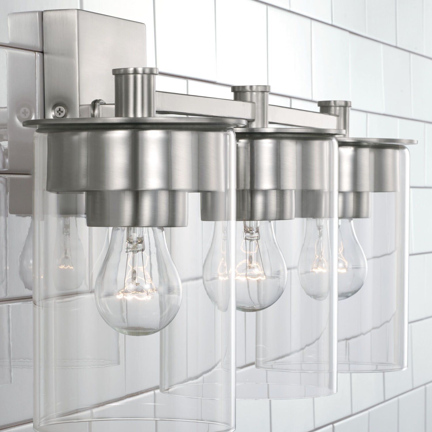 Mason 3 Light 21 inch Brushed Nickel Vanity Light Wall Light