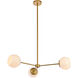 Briggs 3 Light 32 inch Brass Pendant Ceiling Light