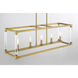 Vantage Oro District 5 Light 32 inch Soft Brass Island Light Ceiling Light