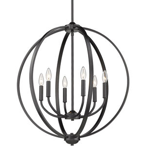 Colson 6 Light 26 inch Matte Black Chandelier Ceiling Light in No Shade
