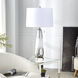 Deda 35.5 inch 60 watt Frosted White and Polished Steel Table Lamp Portable Light