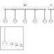 Grapes LED 37 inch Satin Nickel Cluster Pendant Ceiling Light in White Glass