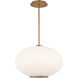 Illusion 1 Light 16 inch Aged Brass Pendant Ceiling Light in 2700K